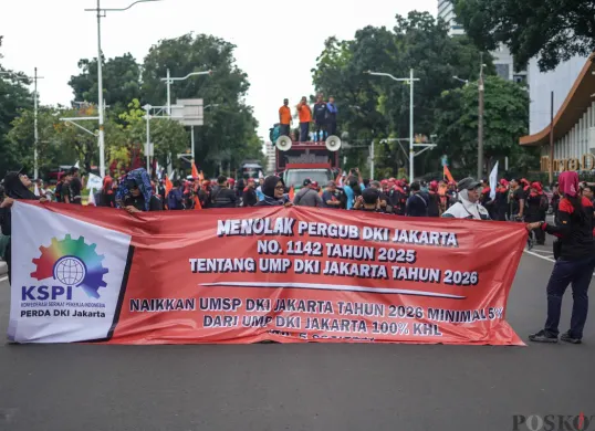 Ilustrasi aksi demonstrasi yang berlangsung di Jakarta. (Sumber: Poskota/Bilal Nugraha Ginanjar)