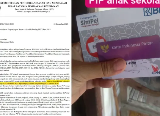 Batas Aktivasi PIP Mundur ke 31 Januari 2026, Cek Status Penerima Online Lewat HP (Sumber: Facebook/@Adi)