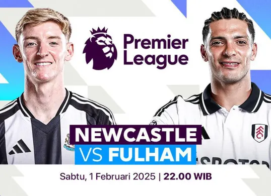 Link live streaming Newcastle United vs Fulham di pekan 24 Premier League 2024-25. (Sumber: Vidio)