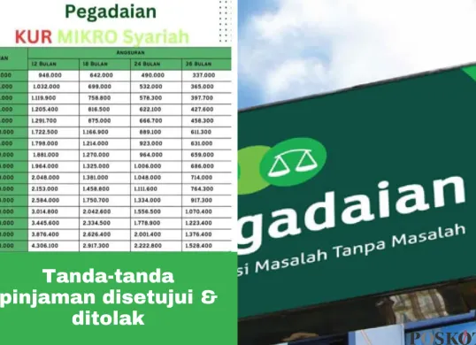 Tabel angsuran KUR Pegadaian 2025. (Sumber: Poskota/Arip Apandi)