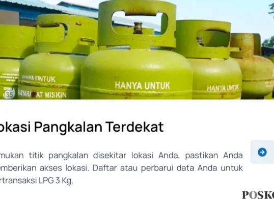 Ilustrasi cara mencari pangkalan resmi LPG 3 kg terdekat secara online. (Sumber: Poskota/dzikri)