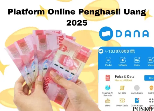 Platform online terbaru penghasil saldo DANA. (Sumber: Poskota/Arip Apandi)