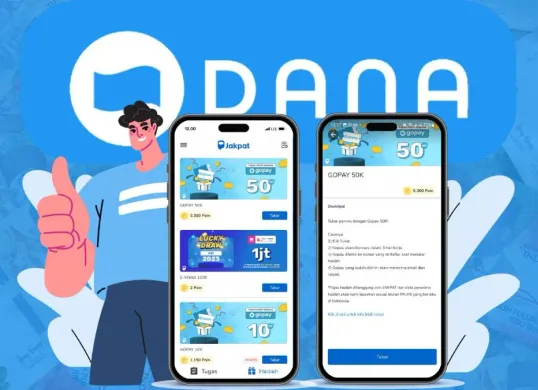 Klaim saldo DANA gratis dari isi survei online. (Sumber: Poskota/Faiz)