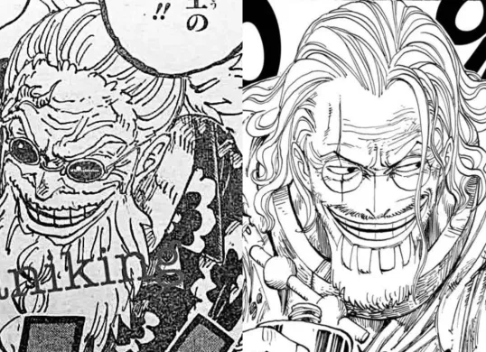 Scopper Gaban tunjukkan kekuatan yang setara dengan Rayleigh dalam manga One Piece Chapter 1139. (Sumber: X/@sigmarshanks)