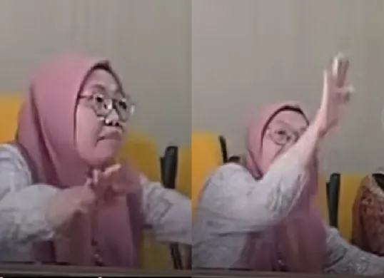 Momen seorang guru gebrak meja saat siswa protes soal SNBP. (Sumber: Tangkap Layar TikTok/@lamongan_menyala)