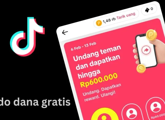 Klaim Saldo DANA Gratis Rp600.000 dari TikTok. (Sumber: Poskota/Faiz)