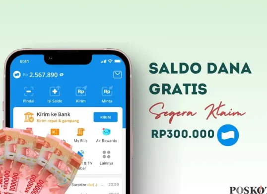 Cara klaim saldo DANA gratis hingga Rp300.000 dari Google. (Sumber: Poskota/Della Amelia)