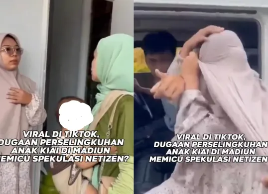 Momen istri sah melabrak selingkuhan suaminya di Madiun, Jawa Timur. (Sumber: Tangkap Layar X/@TukangBedah00)