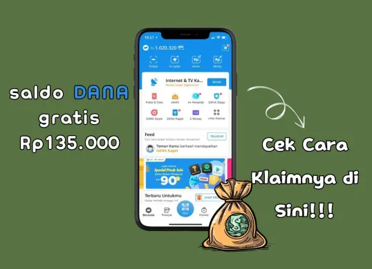 Berikut ini cara klaim saldo DANA gratis Rp135.000 dengan mudah. (Sumber: Poskota/Iko Sara Hosa)