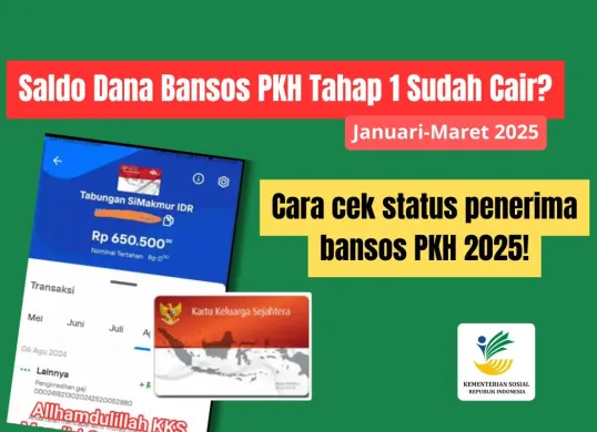 Informasi terbaru terkait pencairan saldo dana bansos PKH tahap 1 2025 lewat rekening KKS. (Sumber: Poskota/Iko Sara Hosa)