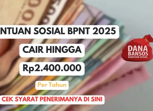 Saldo Dana Rp2.400.000 dari pemerintah akan cair via bantuan sosial BPNT 2025 untuk penyaluran selama satu tahun. Cek persyaratannya (Sumber: Poskota/Herdyan Anugrah Triguna)