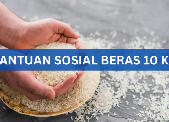 Penyaluran bantuan sosial beras 10 kg. (Sumber: Canva)