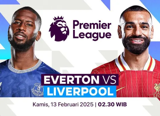 Link live streaming Everton vs Liverpool. (Sumber: Vidio)