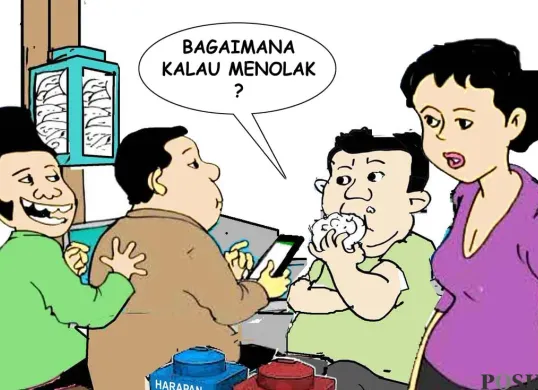 Obrolan Warteg: Masa Jabatan Terpotong, Gaji Penuh (Sumber: Poskoata/ Bilal Nugraha Ginanjar)