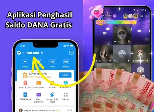 Aplikasi penghasil uang yang bisa dapat saldo DANA gratis Rp100.000. (Sumber: Poskota/Audie Salsabila)