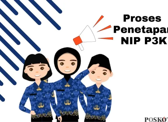 Alur proses penetapan NIP P3K. (Sumber: Poskota/Arip Apandi)