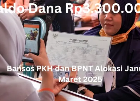 NIK e-KTP dan KK Anda dipilih pemerintah terima saldo dana Rp3.300.000 dari subsidi bansos PKH dan BPNT alokasi Januari Maret 2025. (Sumber: Poskota/Gabriel Omar Batistuta)