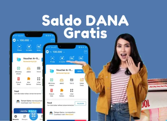 Dapatkan saldo DANA gratis sebesar Rp165.000 ke dompet elektronik. (Sumber: Poskota/Mutia Dheza Cantika)