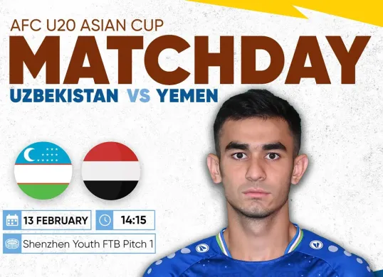 Link live streaming Uzbekistan vs Yaman di matchday 1 Grup C Piala Asia U20 2025. (Sumber: Instagram @uzbekistanfa)