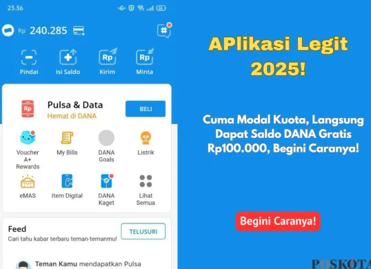 Hasilkan saldo DANA gratis hanya dengan membaca artikel dan menyelesaikan misi mudah di aplikasi terlegit 2025! (Sumber: Poskota/Yusuf Sidiq)