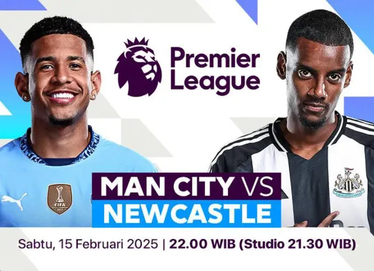 Link live streaming Manchester City vs Newcastle United. (Sumber: Vidio)