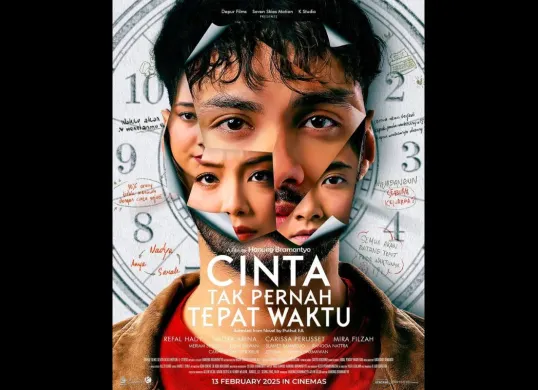 Film 'Cinta Tak Pernah Tepat Waktu' dapat Anda saksikan di seluruh bioskop Indonesia. (Sumber: Instagram/@filmctptw)