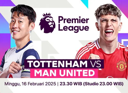 Link live streaming Tottenham vs Manchester United. (Sumber: Vidio)