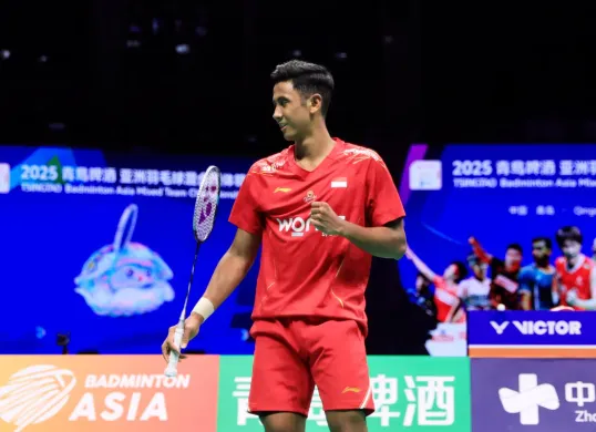 Tim Indonesia yang untuk pertama kali sukses menjadi juara Badminton Asia Mixed Team Championships.