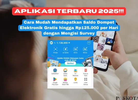 Mudah dan tanpa modal! Hanya butuh 10 menit untuk menyelesaikan satu survey. (Sumber: Poskota/Yusuf Sidiq)