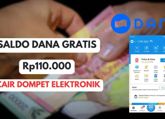 Klaim saldo DANA gratis hingga Rp110.000 sekarang melalui aplikasi penghasil uang Ini caranya (Sumber: Poskota/Herdyan Anugrah Triguna)