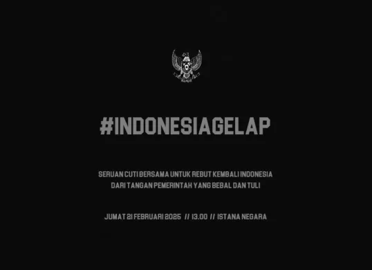 Demonstrasi Indonesia Gelap direncanakan akan kembali digelar pada Jumat, 21 Februari 2025. (Sumber: X/@barengwarga)