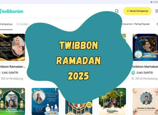 Begini cara buat Twibbon Ramadan 2025. (Sumber: Poskota/Faiz)