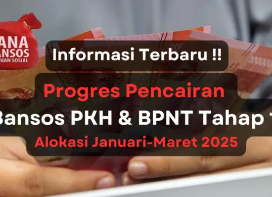 Progres penyaluran pencairan saldo dana bansos PKH dan BPNT gelombang 2 tahun 2025. (Sumber: Poskota/Aldi Harlanda Irawan)