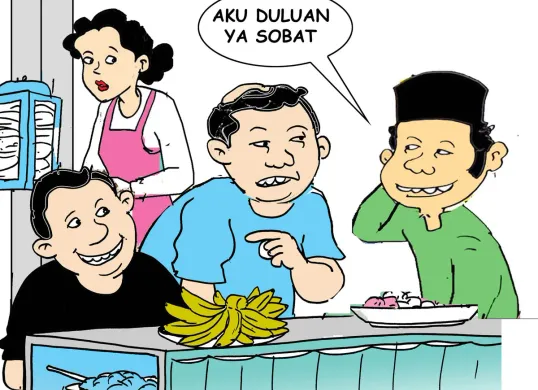 Obrolan Warteg: Kabur Duluan (Sumber: Poskota/ Yudhi Himawan)