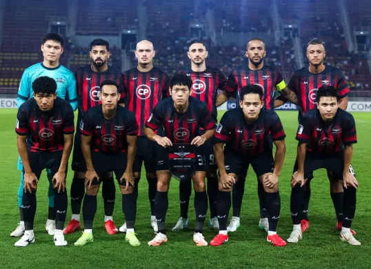 Starting XI Bangkok United saat hadapi Sydney FC di leg kedua 16 besar ACL 2. (Sumber: Instagram @true_bangkok_united)