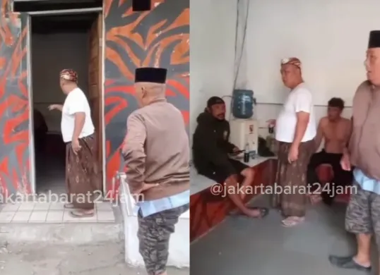 Momen warga di Jakarta Barat gerebek posko Ormas PP yang diduga menjadi tempat pesta minum miras. (Sumber: Tangkap Layar Instagram/@jakartabarat24jam)