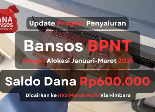 Informasi pencairan saldo dana bansos BPNT tahap 1 2025 yang akan disalurkan secara menyeluruh ke masing-masing KPM. (Sumber: Poskota/Aldi Harlanda Irawan)