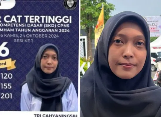 Seorang buruh prabrik asal Boyolali, Jawa Tengah, Tri Cahyaningsih gagal lolos seleksi Calon Pegawai Negeri Sipil (CPNS) karena masalah tinggi badan. (Sumber: Dok Kemenkumham)