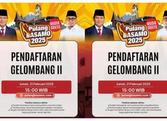 bagi warga Sumatera Barat, ada program mudik gratis Pulang Basamo 2025 (Sumber: Instagram @pulangbasamonasional)