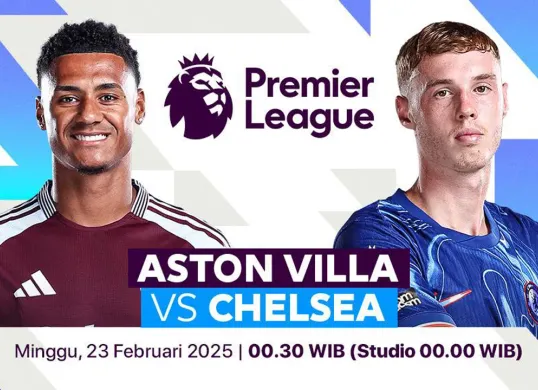 Link live streaming Aston Villa vs Chelsea. (Sumber: Vidio)