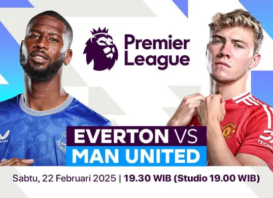 Link live streaming Everton vs Manchester United. (Sumber: Vidio)