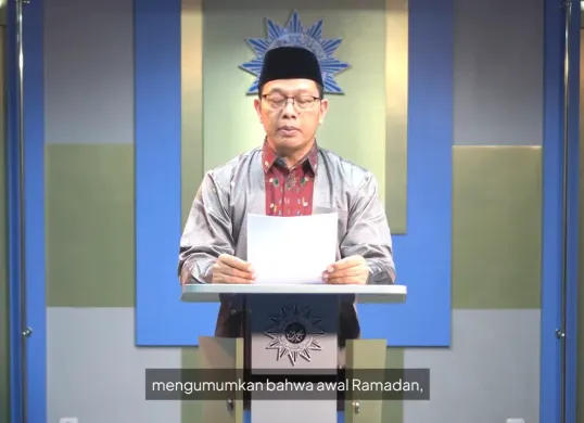 Muhammadiyah menetapkan awal puasa dan lebaran 2025 berdasarkan hisab. (Sumber: Tangkapan Layar/Muhammadiyah Channel)