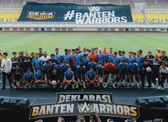 Dewa United gelar acara peresmian ganti julukan jadi Banten Warriors. (Foto: dewaunited.com)