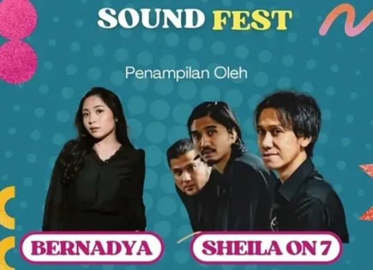 Hoax! Tidak ada konser Sheila on 7 dan Bernadya di Bandung pada 12 April 2025. (Sumber: Instagram/@sound_fest.id)