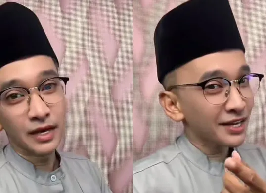 Unggahan video TikTok terbaru Ruben Onsu saat mengenakan baju koko dan penci. (Sumber: TikTok :@rubenonsuofficial)