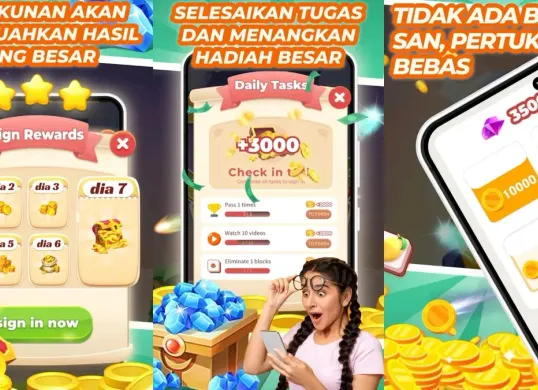 Ilustrasi aplikasi penghasil uang Fruit Match yang memberikan bayaran uang gratis. (Sumber: Play Store)