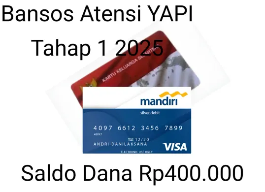 Saldo dana Rp400.000 dari bansos Atensi YAPI tahap 1 2025 disalurkan bertahap ke Rekening Bank Himbara. (Sumber: Poskota/Gabriel Omar Batistuta)