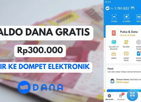 Dapatkan saldo DANA gratis melalui link DANA kaget terbaru hari ini, cairkan langsung hingga Rp300.000 ke dompet elektronik (Sumber: Poskota/Herdyan Anugrah Triguna)