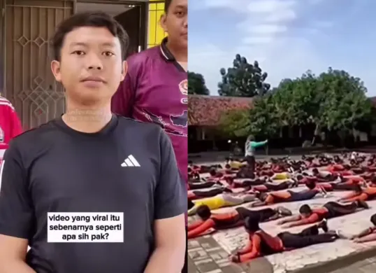 Pihak SDN Pinayungan II, Karawang akhirnya klarifikasi seusai viralnya video para siswa latihan berenang di lapangan sekolah. (Sumber: Tangkap Layar Instagram/@mood.jakarta)