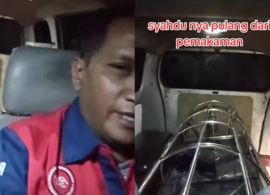 Keranda bergerak sendiri di dalam Ambulans setelah sopir mengantar jenazah. (Sumber: Tangkap Layar TikTok/@zaini.sajaa)